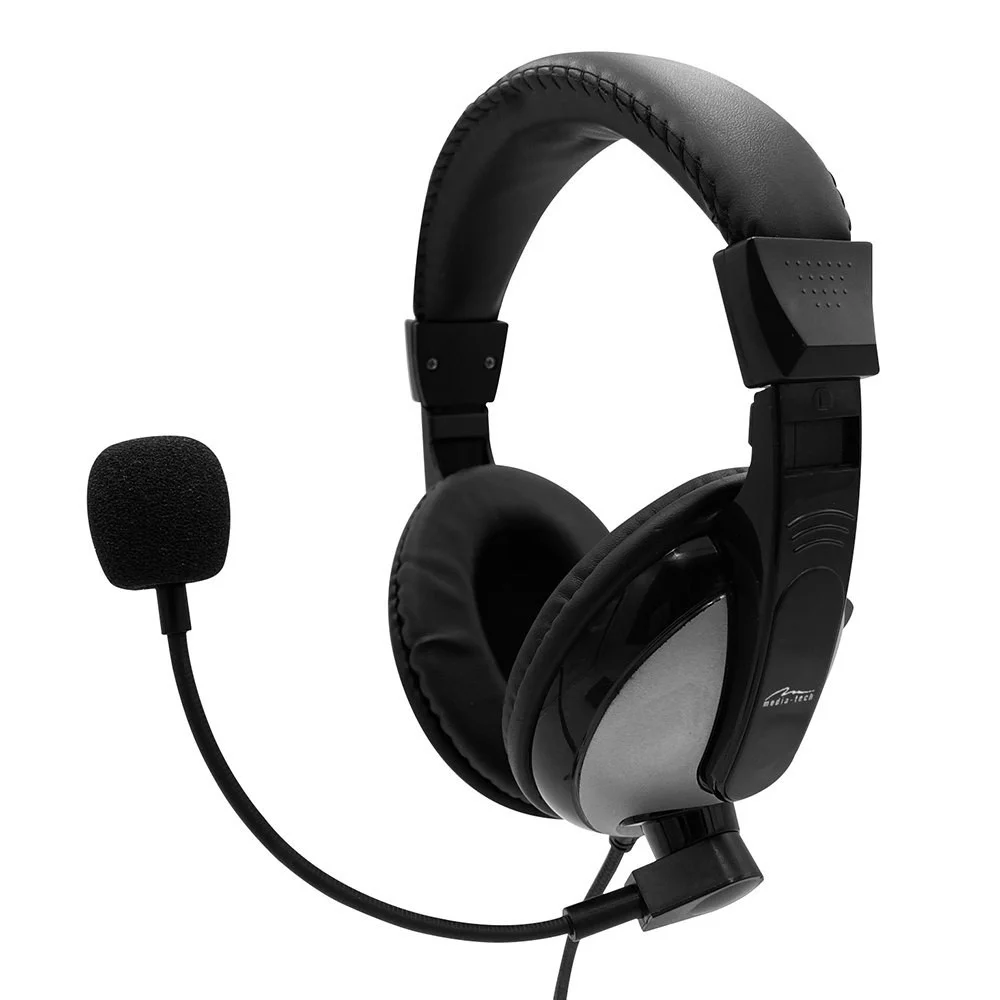 Φωτογραφία προϊόντος: Ακουστικά Stereo Media-Tech TURDUS PRO MT3603 με Διπλό Κονέκτορα 3.5mm και Ρυθμιζόμενο Μικρόφωνο. Μα