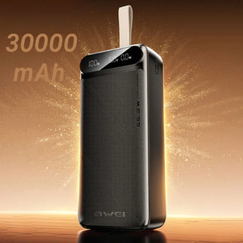 Φωτογραφία προϊόντος: AWEI PowerBank PA-12 30000mAh 22.5W black