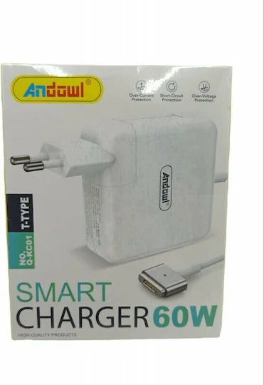 Φωτογραφία προϊόντος: Andowl Φορτιστής Laptop 60W για Apple με Αντάπτορα Τροφοδοσίας