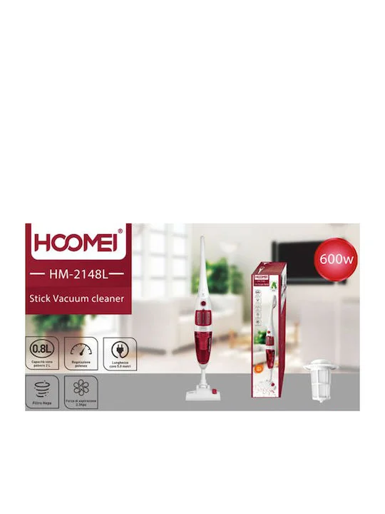 Φωτογραφία προϊόντος: Hoomei HM-2148L Ηλεκτρική Σκούπα Stick 600W Λευκή