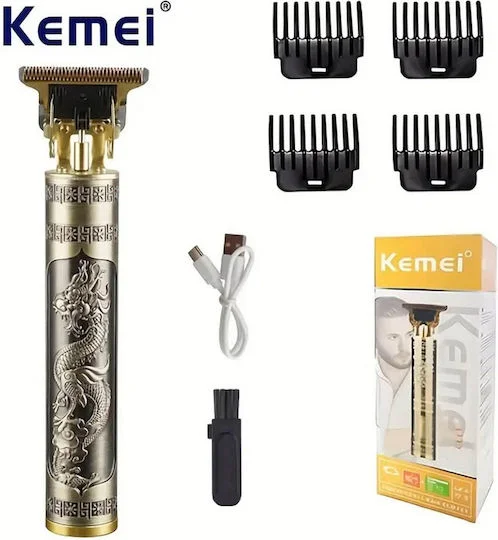 Φωτογραφία προϊόντος: Kemei Trimmer Μηχανή Επαναφορτιζόμενη Gold Dragon KM-T9B