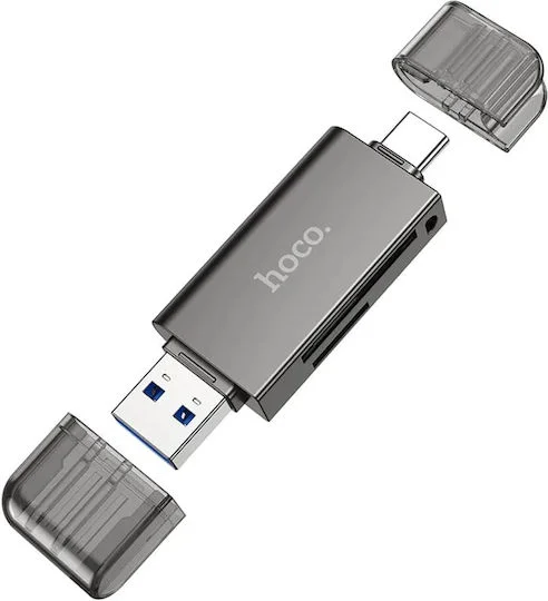 Φωτογραφία προϊόντος: Hoco Card Reader USB 3.0 για microSD Γκρι