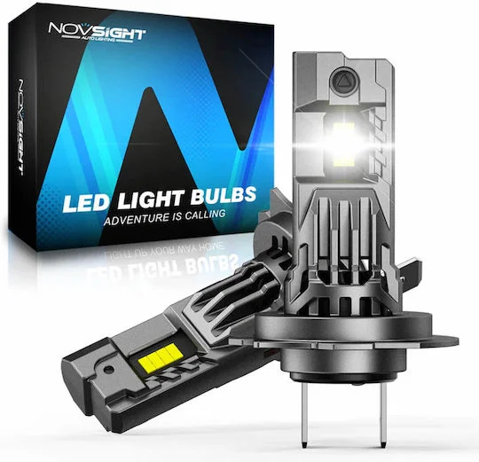 Φωτογραφία προϊόντος: H7 LED 12V 100W 24000LM 6500K IP68 A500 N99 NOVSIGHT 2 X 50W 2 Έτη Εγγύηση