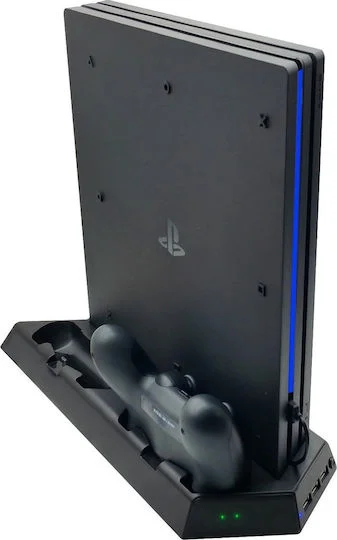 Φωτογραφία προϊόντος: Dobe PS4 / Slim Charging + Cooling Stand Βάση Φόρτισης για 2 χειριστήρια PS4 Μαύρη TP4-891