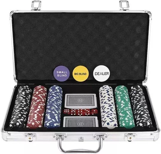 Φωτογραφία προϊόντος: Σετ 300 Μάρκες Poker σε Βαλίτσα με 3 Τράπουλες