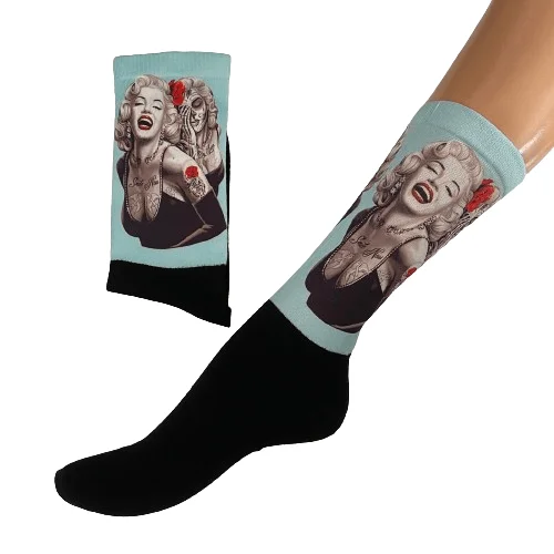 Φωτογραφία προϊόντος: Κάλτσες με print Marilyn Monroe σιελ