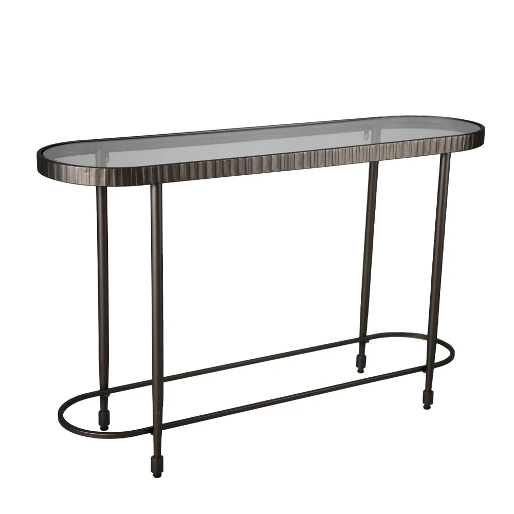 Φωτογραφία προϊόντος: GRANAZ ΚΟΝΣΟΛΑ GUNMETAL 132x36x81cm