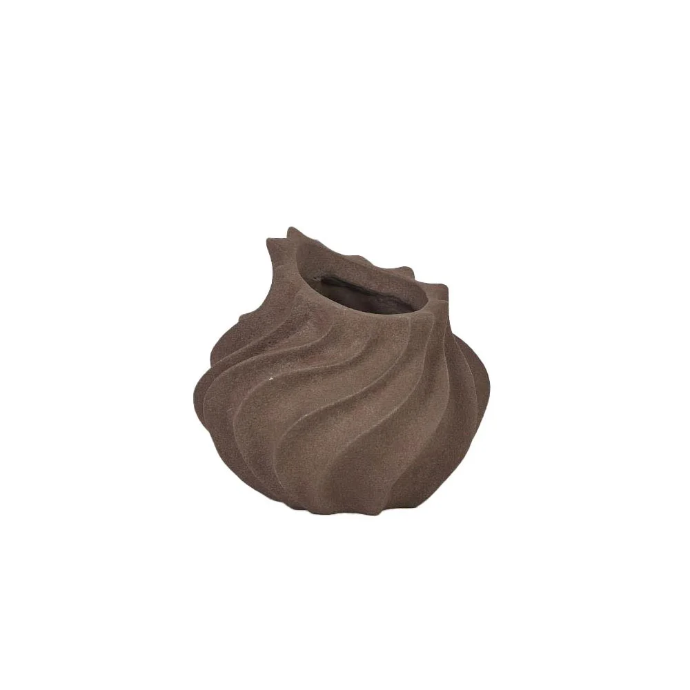 Φωτογραφία προϊόντος: RUST ΒΑΖΟ 18.1x18.1x16.5cm RESIN ΚΑΦΕ ΣΚΟΥΡΟ