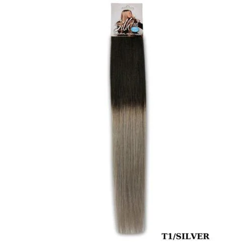 Φωτογραφία προϊόντος: Τρέσα SILK.F.B. 100% human hair-gold quality 1,60m-55cm No 1/SILVER