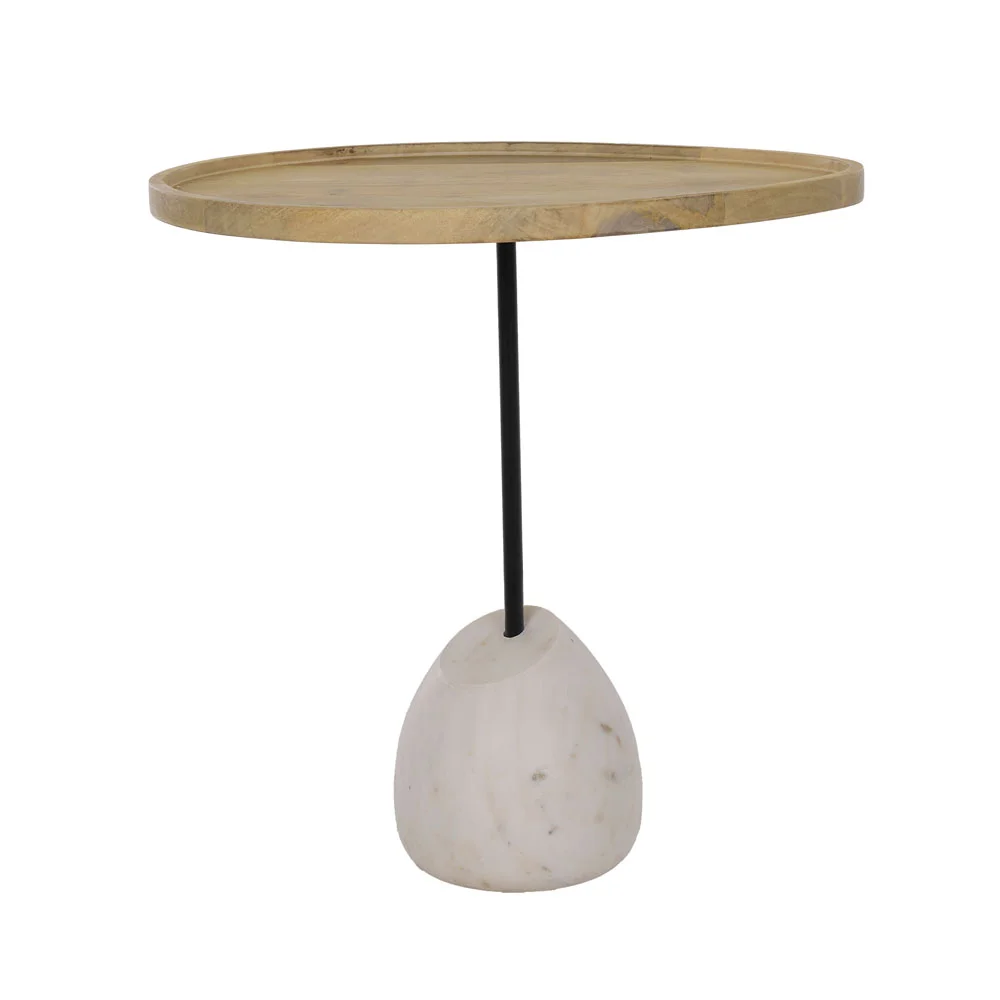 Φωτογραφία προϊόντος: PILEA 56 SIDE TABLE ΦΥΣΙΚΟ ΛΕΥΚΟ 56x43x56cm