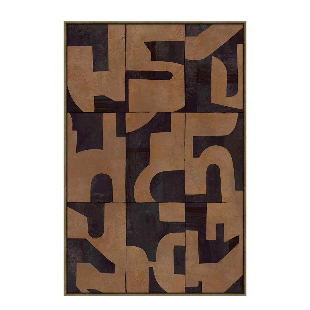 Φωτογραφία προϊόντος: ABSTRACT SHAPE ΠΙΝΑΚΑΣ ΔΙΑΚΟΣΜΗΤΙΚΟΣ ΜΕ ΚΟΡΝΙΖΑ 80x120x4cm ΚΑΜΒΑΣ ΚΑΦΕ PP