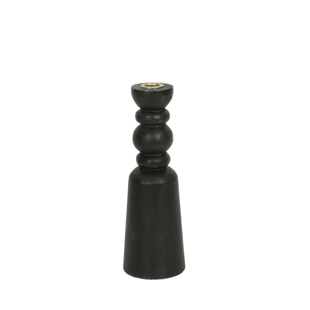 Φωτογραφία προϊόντος: NUVIRA ΚΗΡΟΠΗΓΙΟ 8.5x8.5x26cm ΞΥΛΟ ΜΑΥΡΟ ΧΡΥΣΟ ΜΕΤΑΛΛΟ