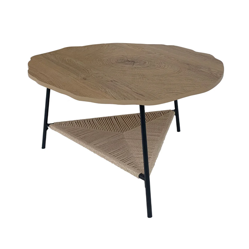 Φωτογραφία προϊόντος: TREE COFFEE TABLE ΦΥΣΙΚΟ ΜΑΥΡΟ 80x80x42cm
