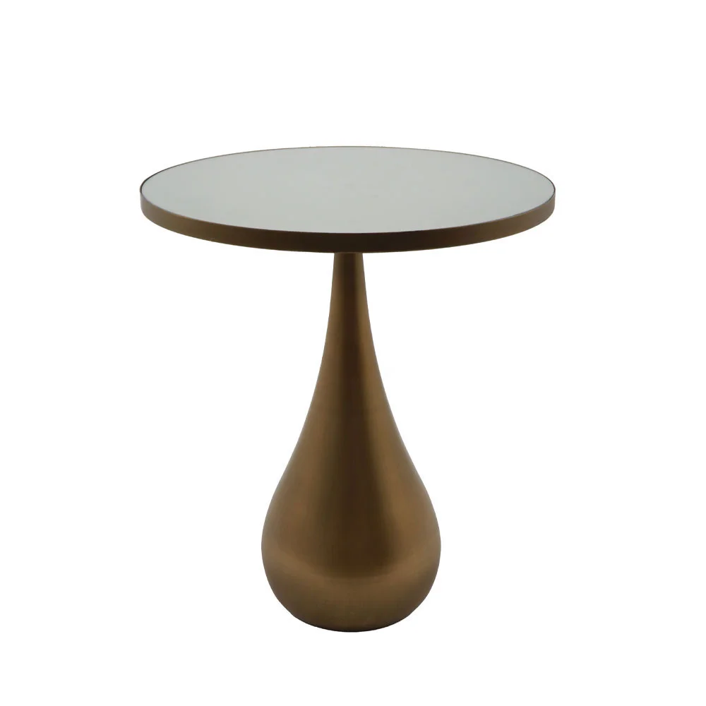 Φωτογραφία προϊόντος: SEAL M SIDE TABLE ΜΕ ΚΑΘΡΕΠΤΗ BROWN GOLD 40x40x46cm