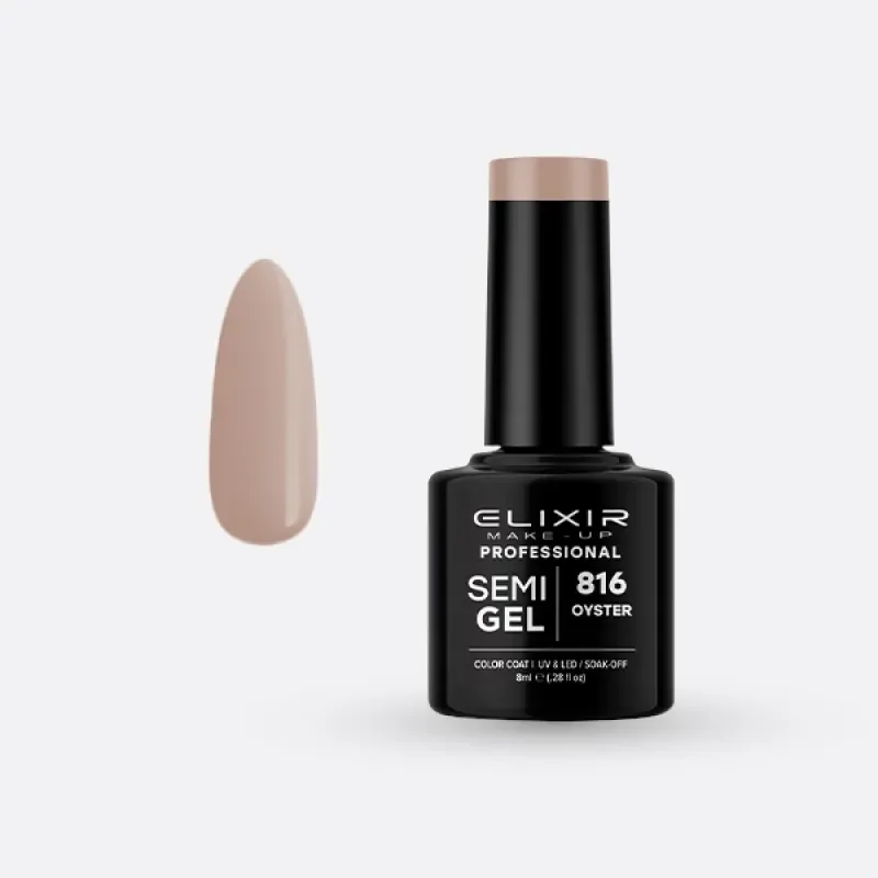 Φωτογραφία προϊόντος: Elixir Semi Gel Ημιμόνιμο Βερνίκι 8ml – #816 (OYSTER)