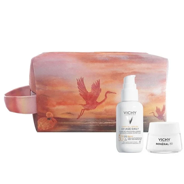 Φωτογραφία προϊόντος: Vichy Πακέτο Capital Soleil Uv-Age Daily SPF50+ Αντηλιακό Προσώπου, 40ml + ΔΩΡΟ Mineral 89 Κρέμα Booster Ενυδάτωσης, 15ml + Συλλεκτικό Νεσεσέρ