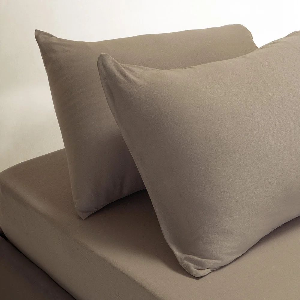 Φωτογραφία προϊόντος: Melinen Home Σεντονι Jersey (Σετ 3 Τεμ.) 160Χ200+35 Greige 160Χ200+35cm+50X70cm