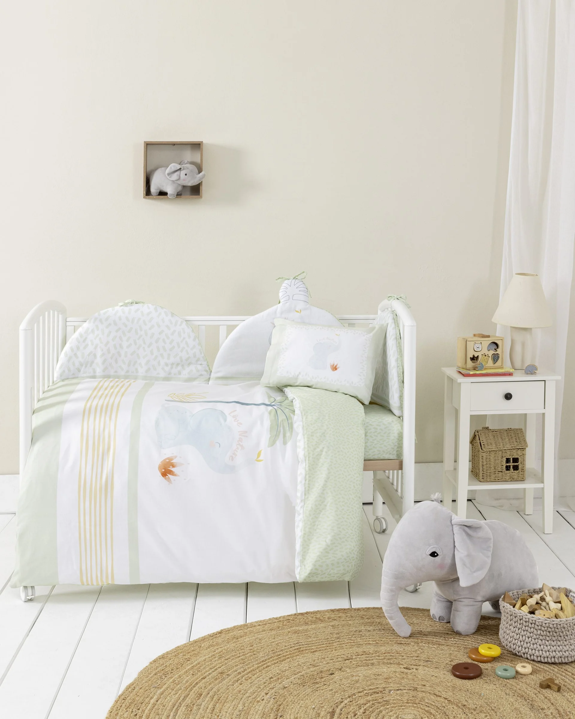 Φωτογραφία προϊόντος: Nima Bebe Σετ Σεντόνια Κούνιας - Nature's Kiss Πράσινο