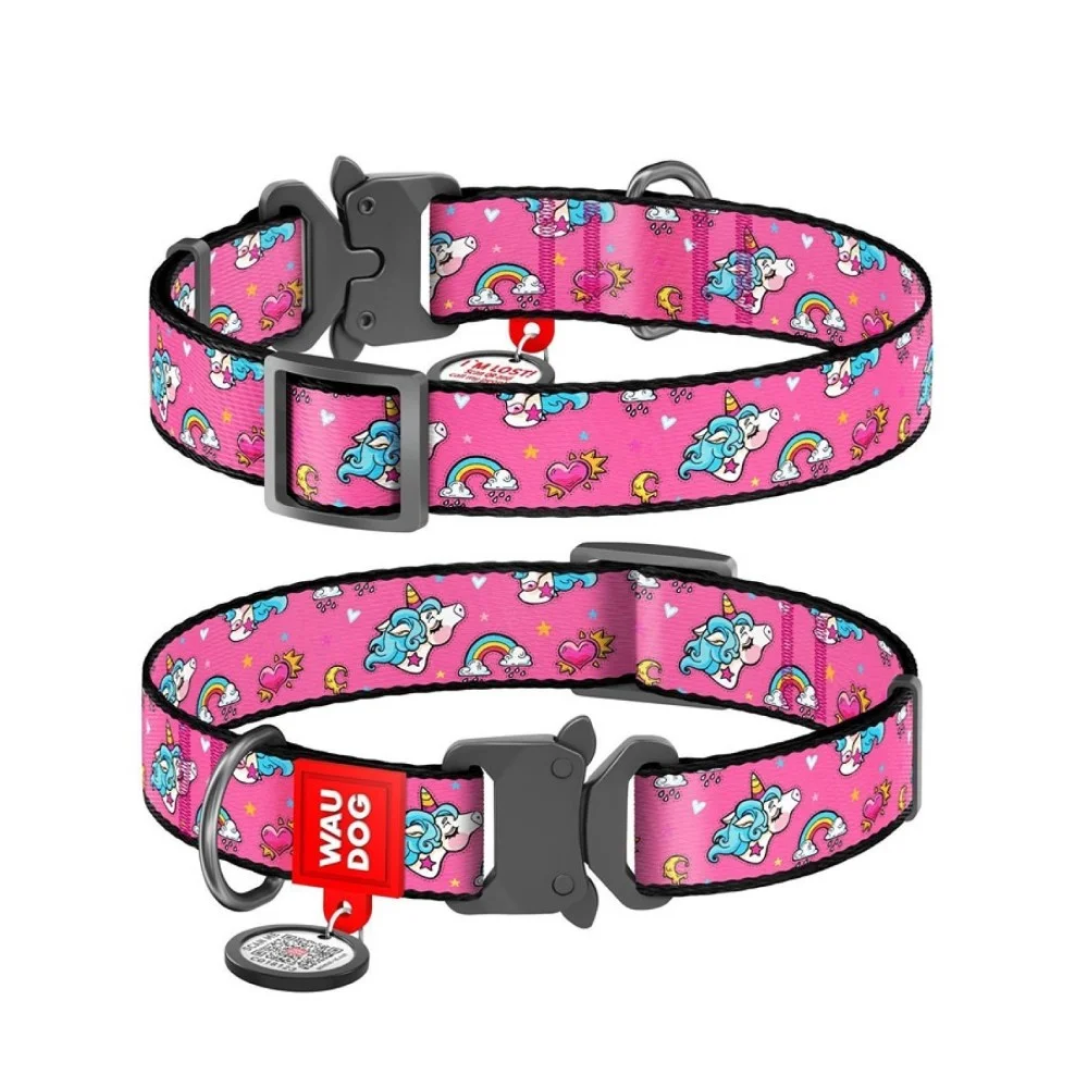 Φωτογραφία προϊόντος: Περιλαίμιο WauDog Unicorn L 25mm x 35-58cm με SmartID