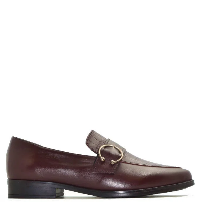 Φωτογραφία προϊόντος: NIKOLAS SHOES Nikolas Δερμάτινα Γυναικεία Μοκασίνια σε Μπορντώ Χρώμα 401