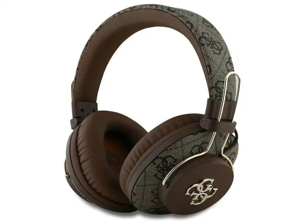 Φωτογραφία προϊόντος: Ακουστικά Guess - 4G Metal Logo (GUBHS72P4FC4MW) - Bluetooth 5.3, USB-C, Eco-Leather, On-ear, 300mAh - Brown