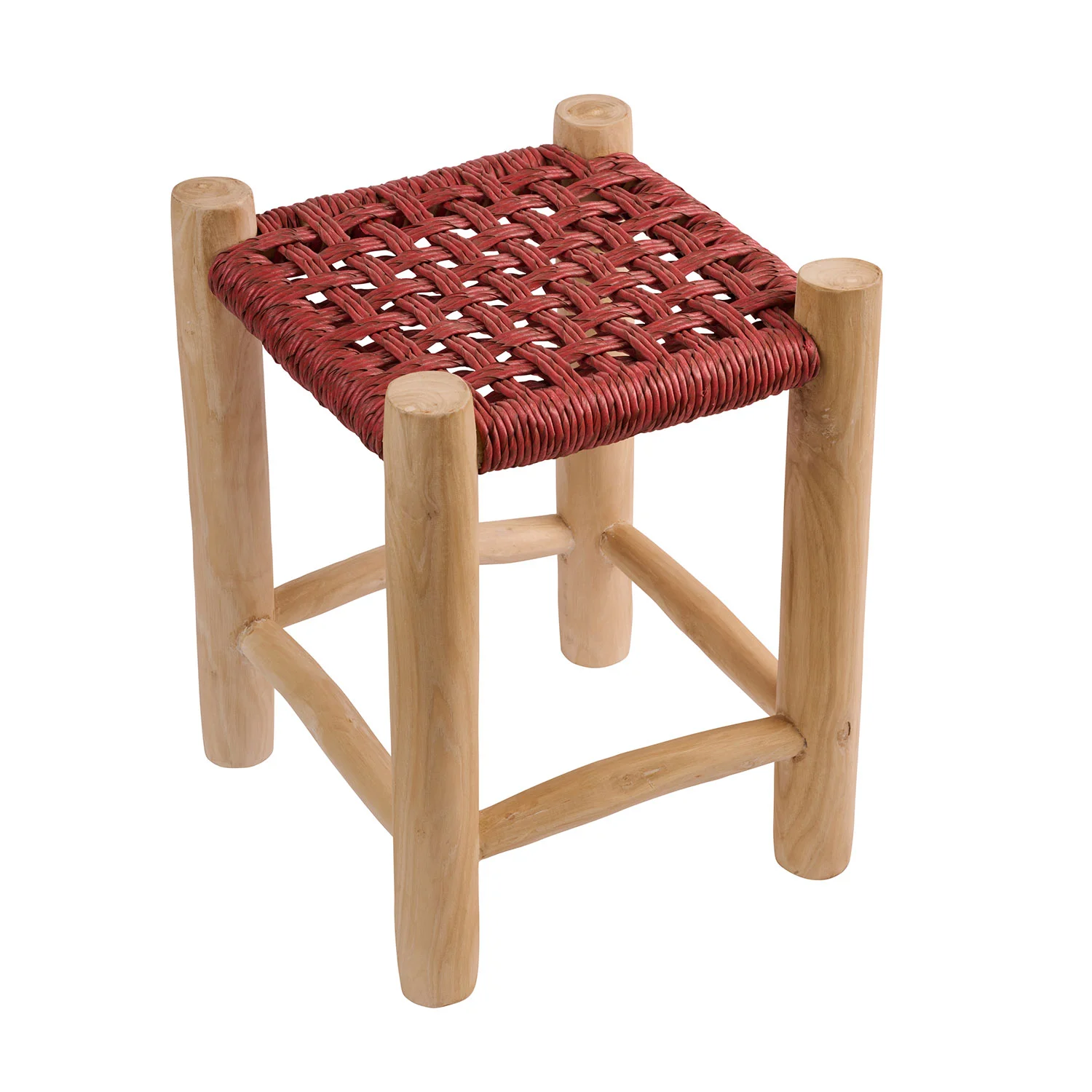 Φωτογραφία προϊόντος: Σκαμπό Noor κόκκινο 35 x 35 x 47cm 901-028 Varossi