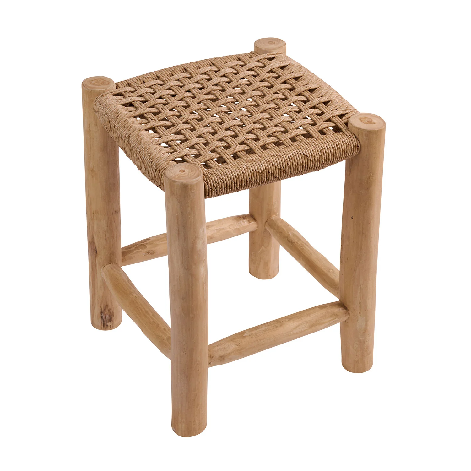 Φωτογραφία προϊόντος: Σκαμπό Noor Φυσικό 35 x 35 x 47cm 901-025 Varossi
