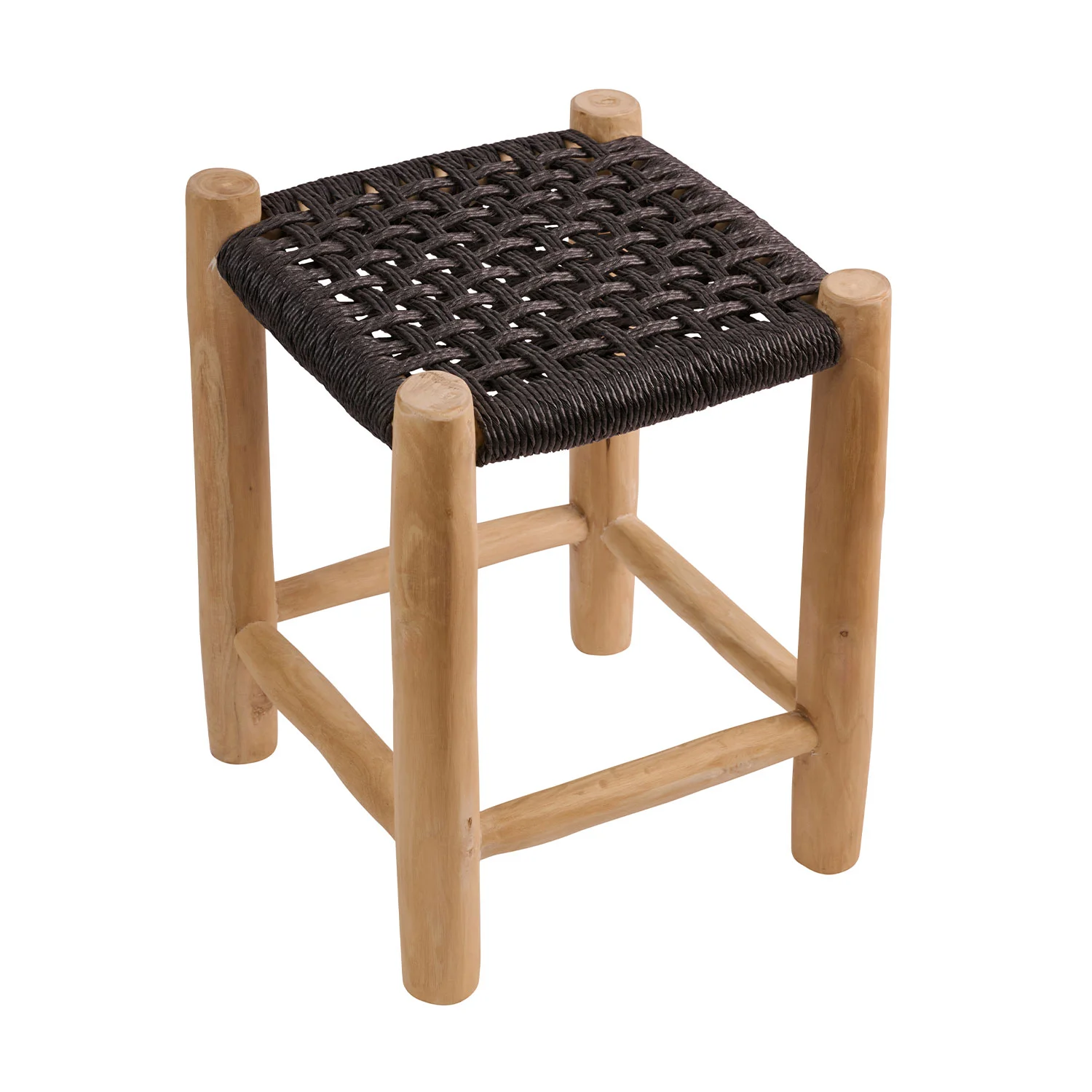 Φωτογραφία προϊόντος: Σκαμπό Noor μαύρο 35 x 35 x 47cm 901-024 Varossi