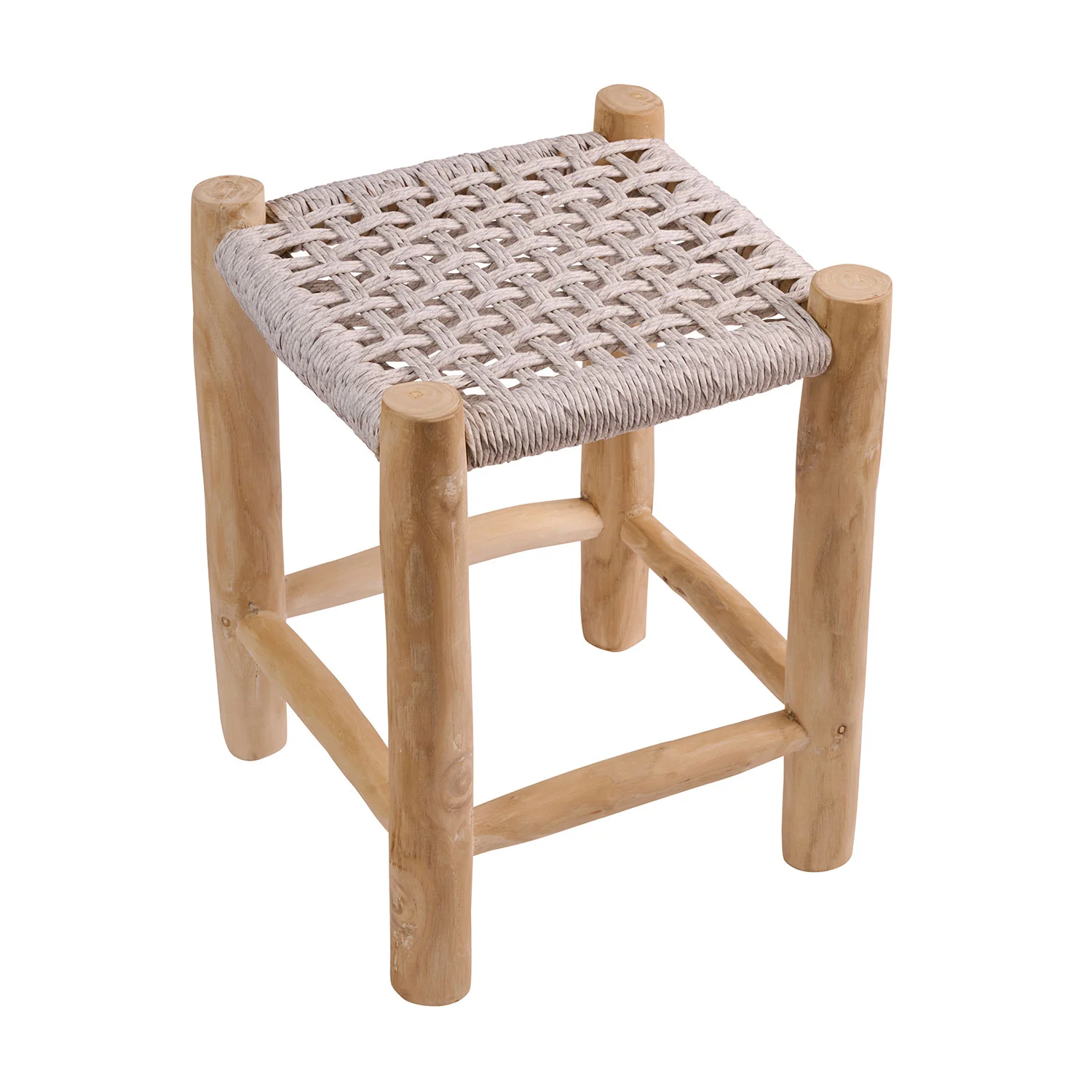 Φωτογραφία προϊόντος: Σκαμπό Noor γκρι 35 x 35 x 47cm 901-027 Varossi
