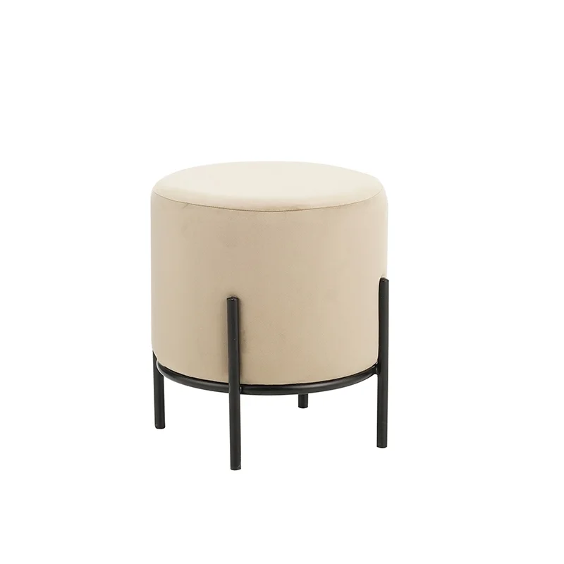 Φωτογραφία προϊόντος: Zita Plus BELLA/R ΣΚΑΜΠΟ BEIGE VELVET ΥΦΑΣΜΑ Φ.35Χ38εκ.