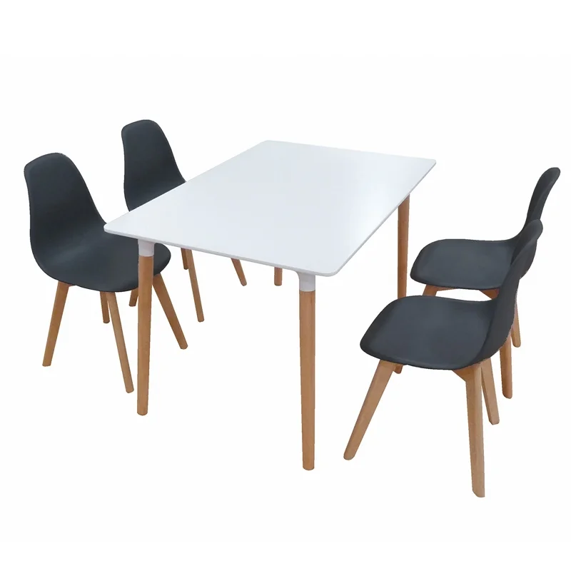 Φωτογραφία προϊόντος: Zita Plus Σετ Τραπεζαρίας Loft Plus Black Randy 5τμχ 120Χ80X72εκ.