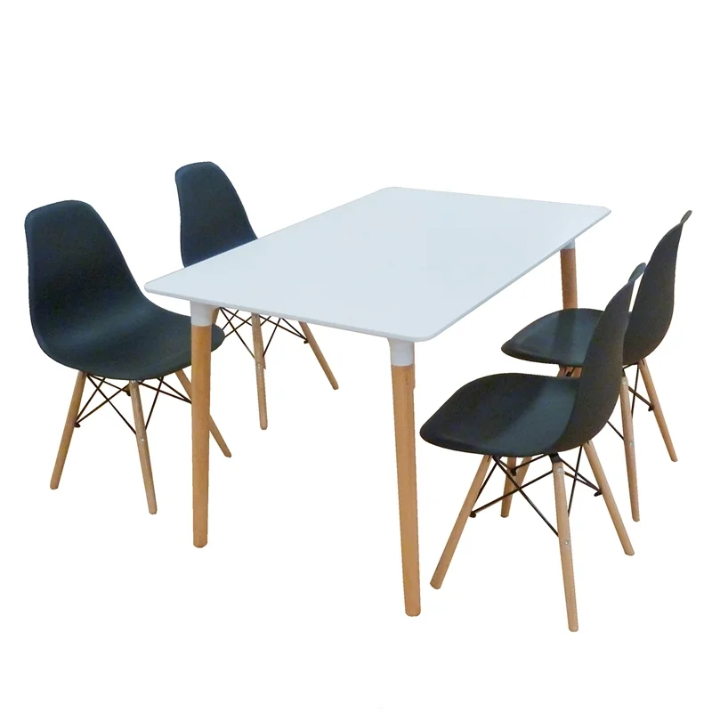 Φωτογραφία προϊόντος: Zita Plus Σετ Τραπεζαρίας Loft Black Randy 5τμχ 120Χ80X72εκ.
