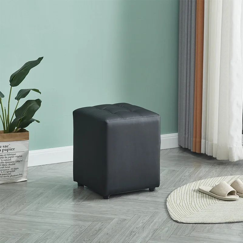 Φωτογραφία προϊόντος: Zita Plus CUBE BLACK PU ΣΚΑΜΠΟ 35X35X42εκ.