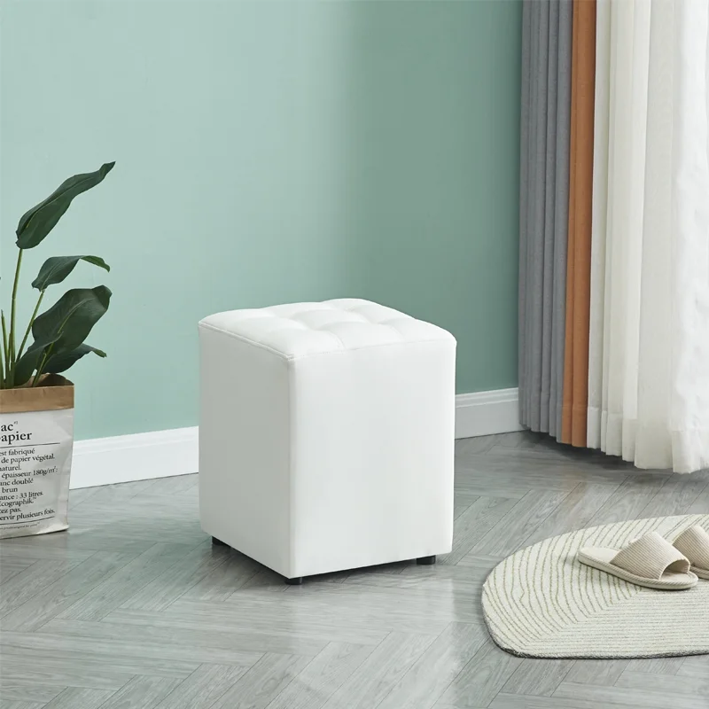 Φωτογραφία προϊόντος: Zita Plus CUBE WHITE PU ΣΚΑΜΠΟ 35X35X42εκ.