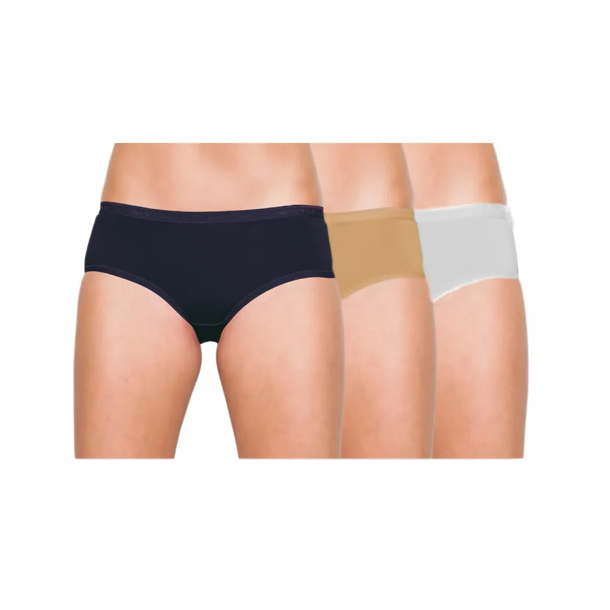 Φωτογραφία προϊόντος: Apple Γυναικείο Boxer Lycra - Τριπλό Πακέτο, Χρώμα Λευκό-Μαύρο-Μπεζ