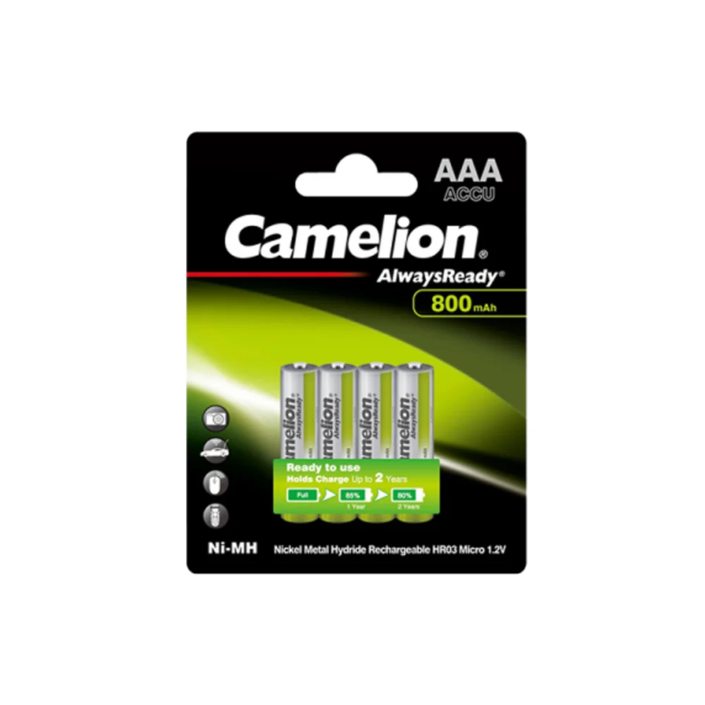 Φωτογραφία προϊόντος: R03AAA800mAh-BP4 ΜΠΑΤΑΡΙΑ CAMELION ALWAYS READY AAA 4050