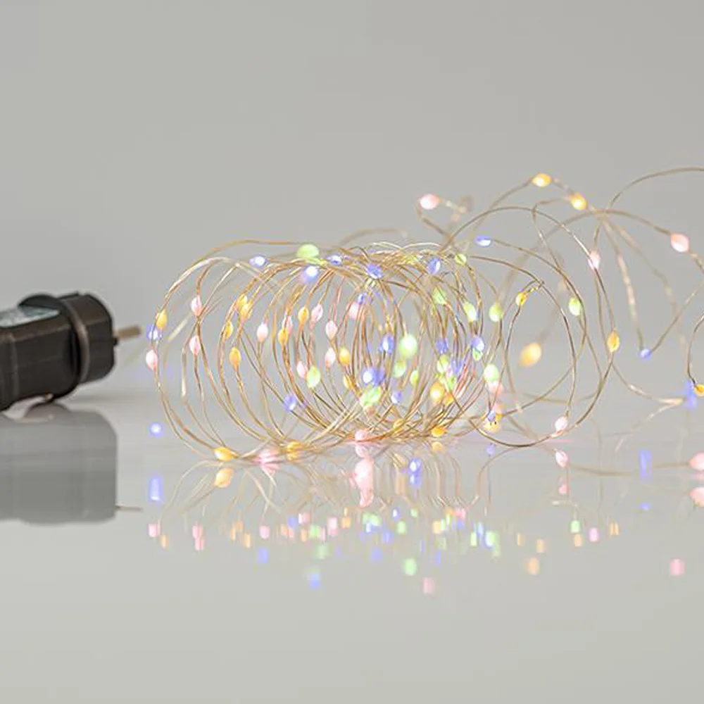 Φωτογραφία προϊόντος: EUROLAMP Σειρά, 100 ΜΙΝΙ LED, 4.5V, 11 Προγράμματα, Με Μετασχηματιστή, Ασημί Χαλκός, Opal Και Θερμό Λευκό LED, Προέκταση Παροχής 5m, Aνά 10cm, ΙΡ44 4070