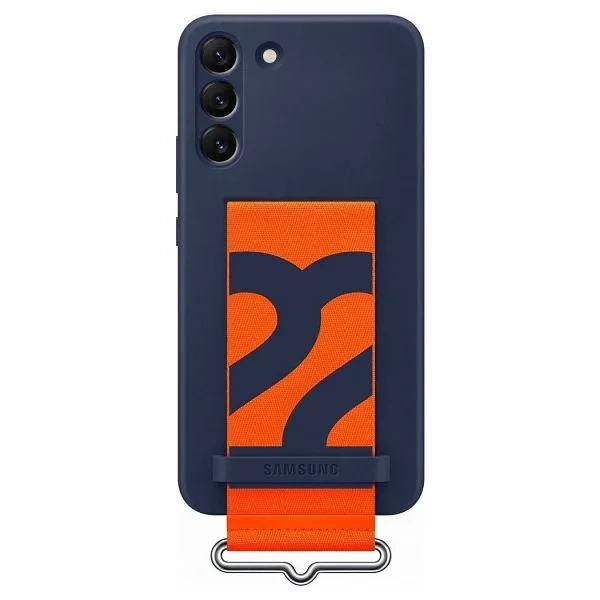 Φωτογραφία προϊόντος: Θήκη Samsung Silicone Cover με Strap για το Samsung Galaxy S22 (Plus) - Navy Blue (EF-GS906TNE)