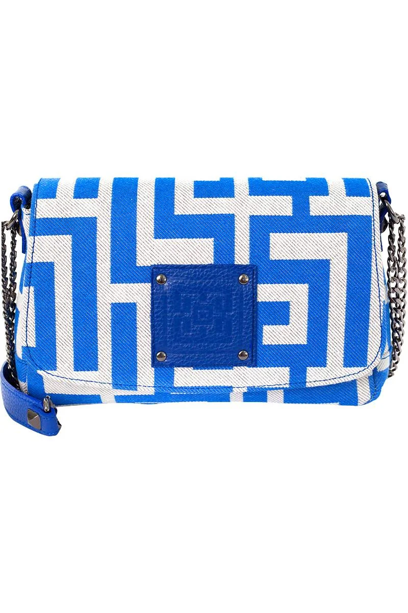Φωτογραφία προϊόντος: Midneto Rhea Beige Blue Labyrinth Bag