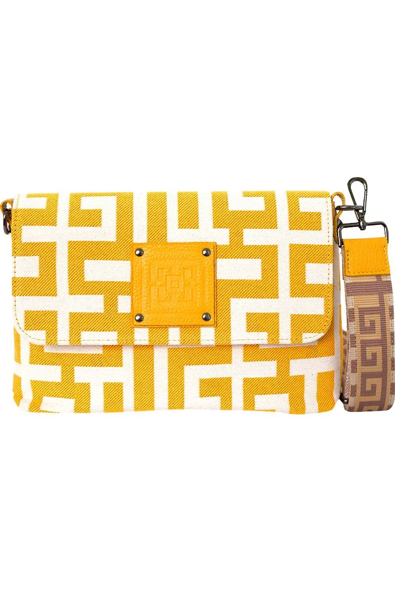 Φωτογραφία προϊόντος: Midneto Aphrodite Beige Yellow Labyrinth Bag
