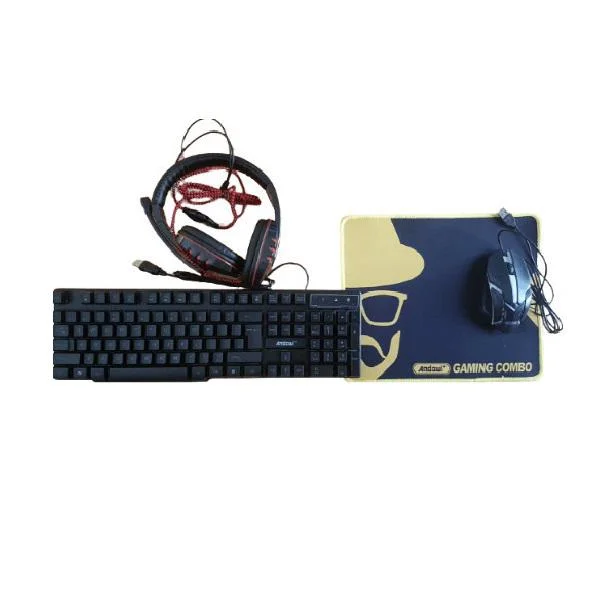 Φωτογραφία προϊόντος: OEM Andowl Q-JP004 Gaming Combo 4 In 1 RGB Keyboard Mouse Mouse Pad Headset Αγγλικό US