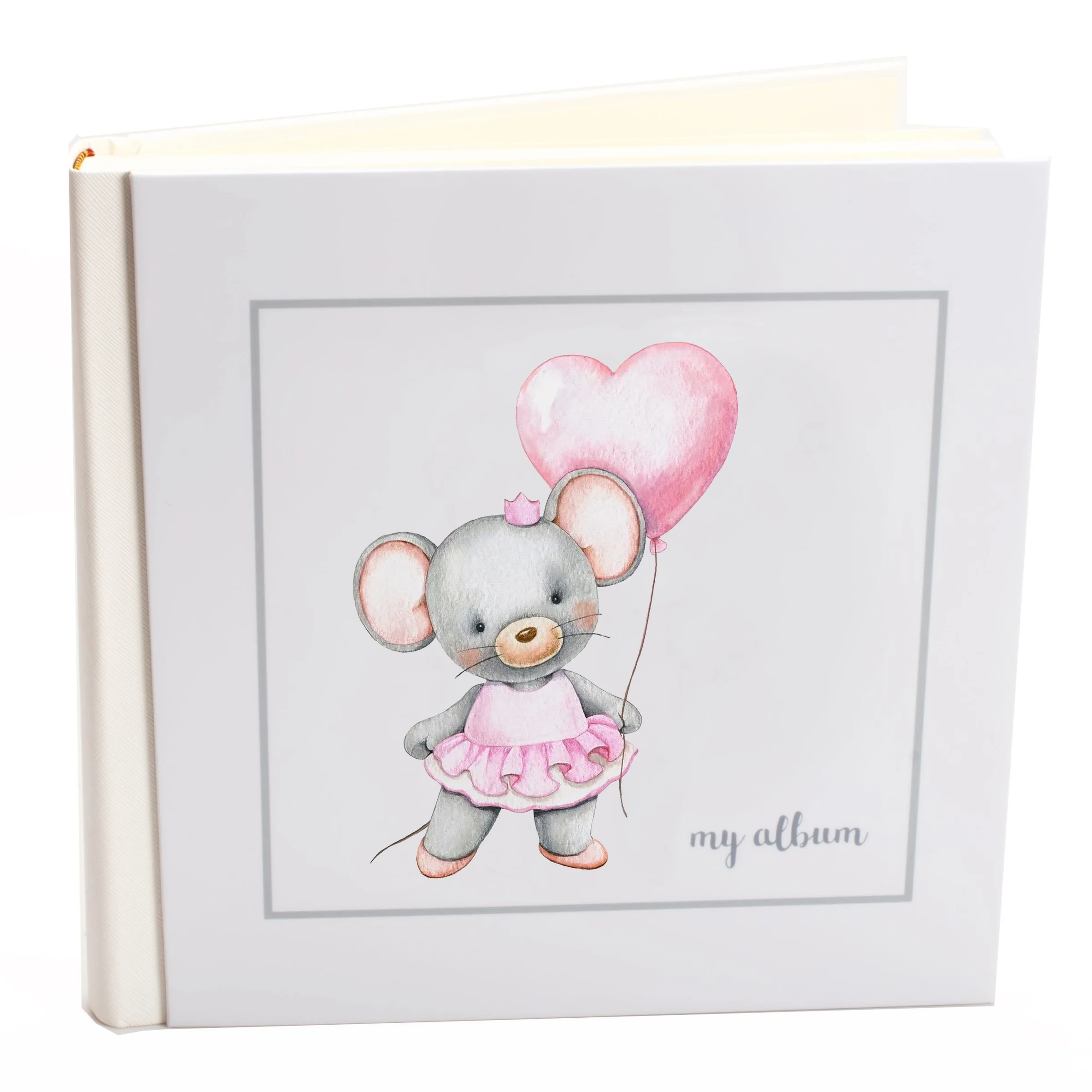 Φωτογραφία προϊόντος: HOPER Άλμπουμ my album pink mouse ριζόχαρτο 35x35cm και κουτί άλμπουμ