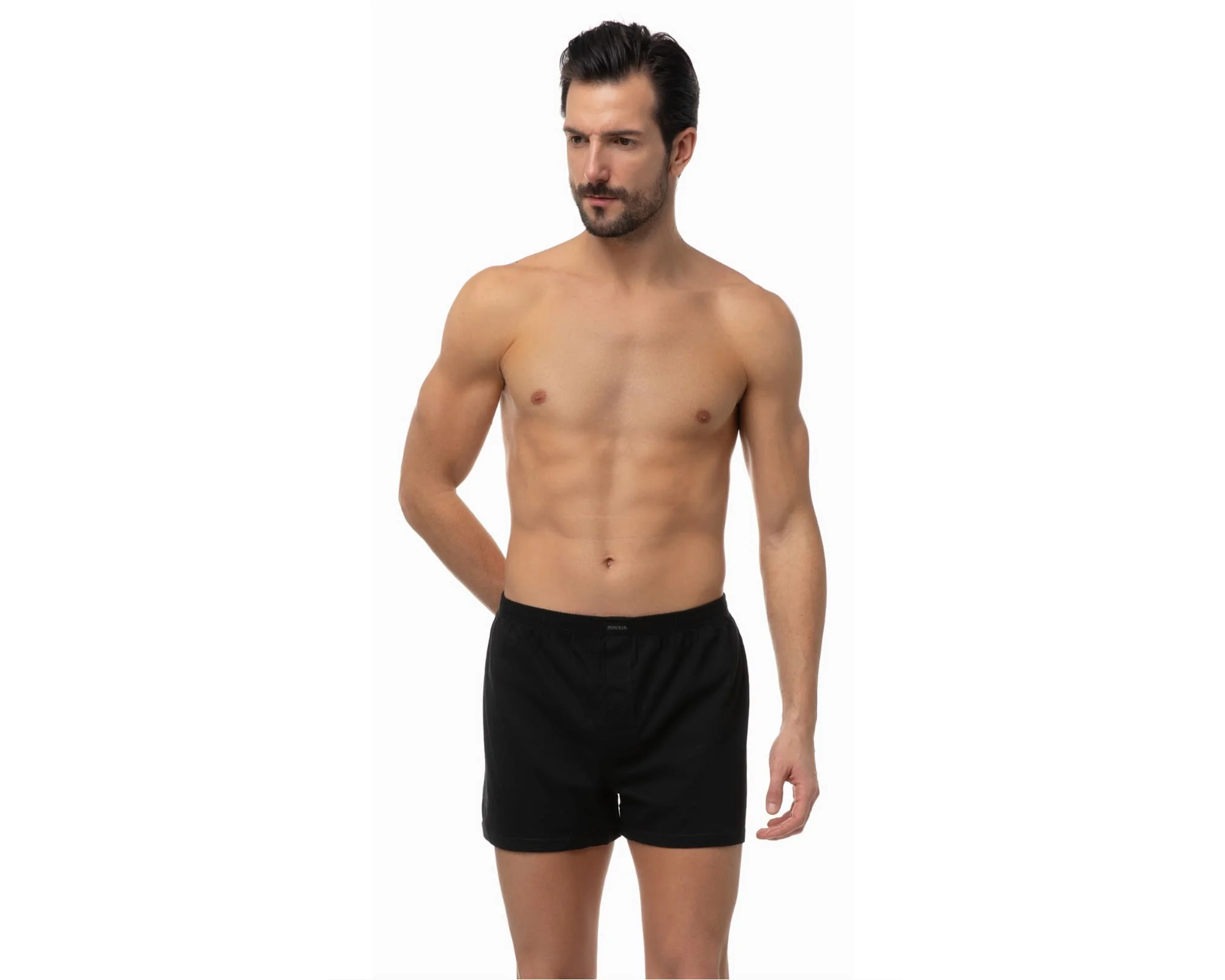 Φωτογραφία προϊόντος: Minerva Boxer Φαρδύ 2 Pack Μαύρο 23122