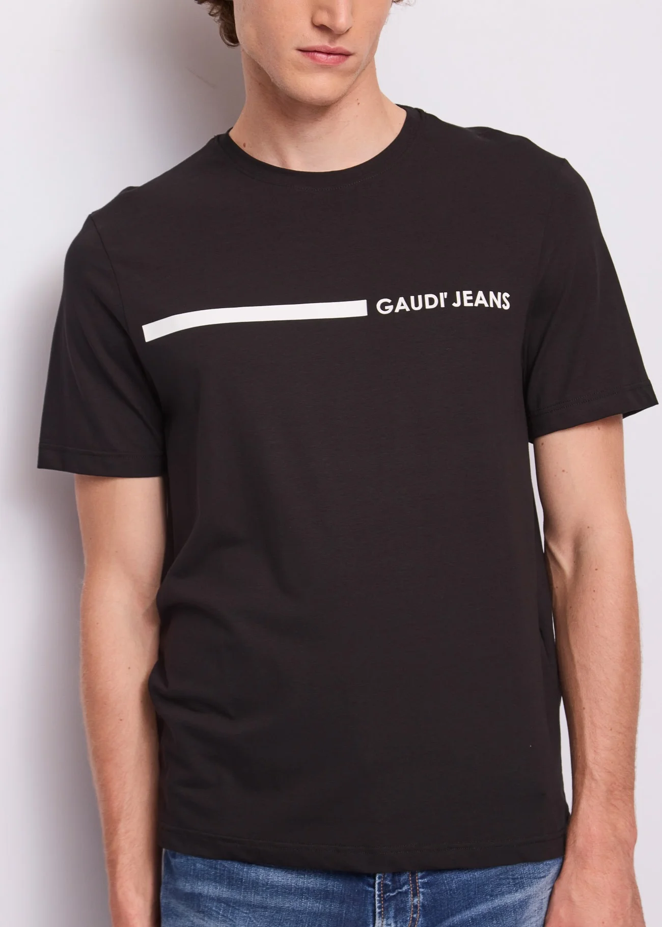 Φωτογραφία προϊόντος: Ανδρικό Μαύρο T-Shirt με Λογότυπο – Gaudi Jeans