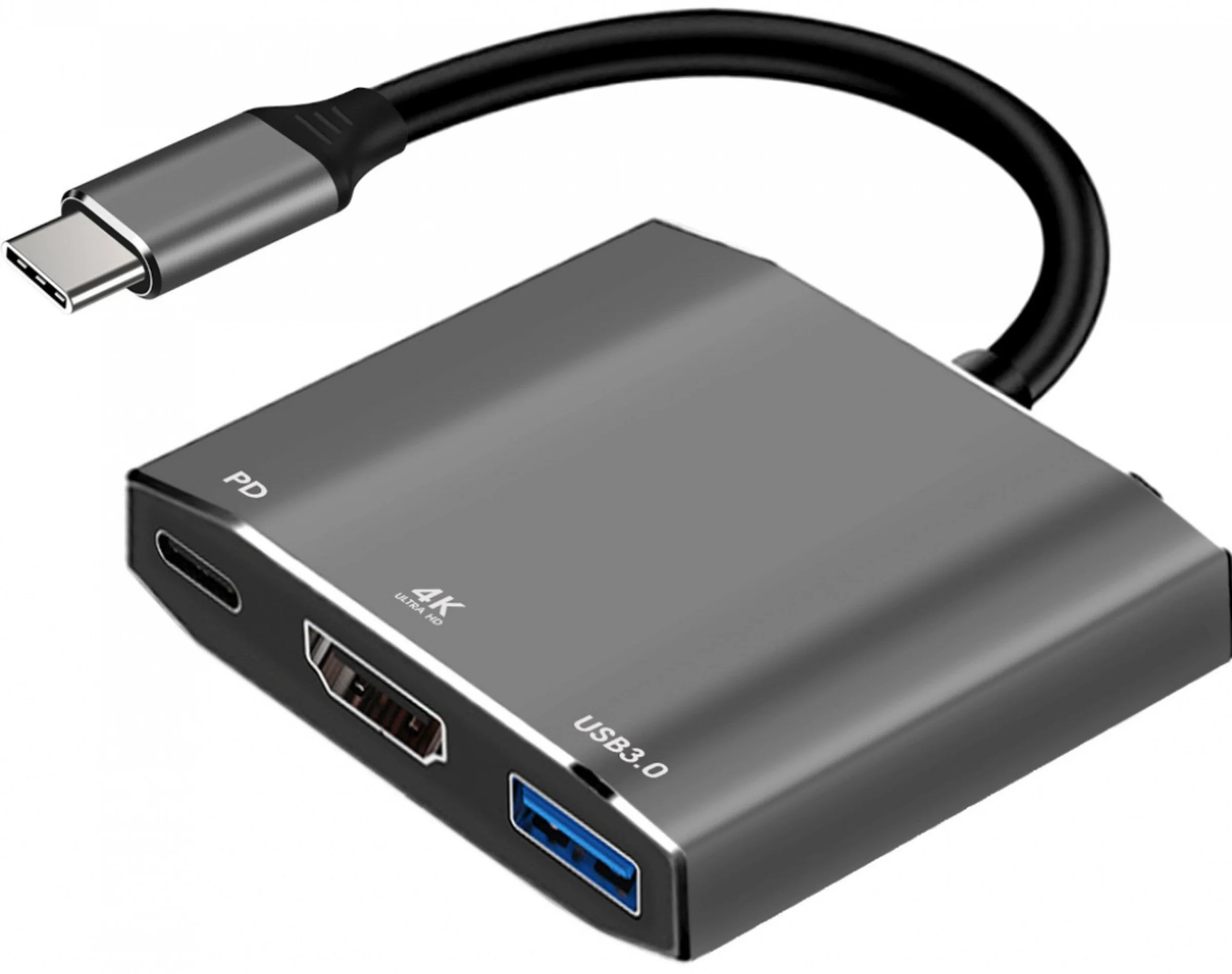 Φωτογραφία προϊόντος: . Adapter HUB 3in1 USB C ART OEM-C17 silver