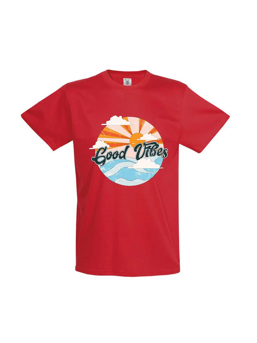 Φωτογραφία προϊόντος: Good Vibes Sunset T-shirt 145 RED