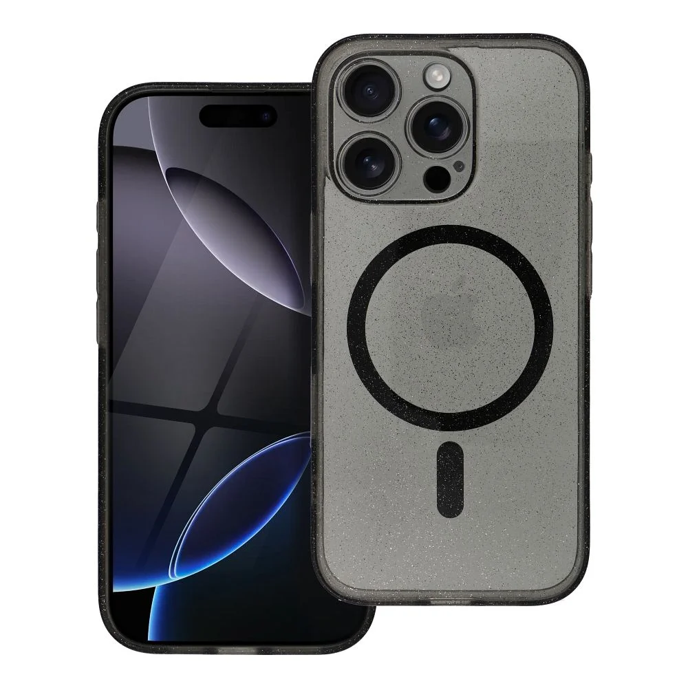 Φωτογραφία προϊόντος: . Case for Samsung S26 Clear Mag Cover compatible with MagSafe (camera Protection) black glitter