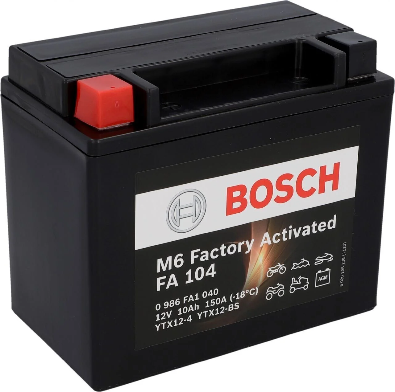 Φωτογραφία προϊόντος: BOSCH MOTO YTX12-BS 10AH (0986FA1040)