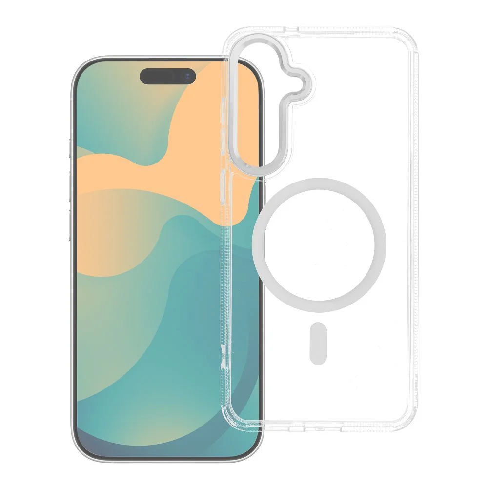 Φωτογραφία προϊόντος: . Case FRAME CLEAR HYBRID MAG COVER compatible with MagSafe for SAMSUNG S26 Plus transparent