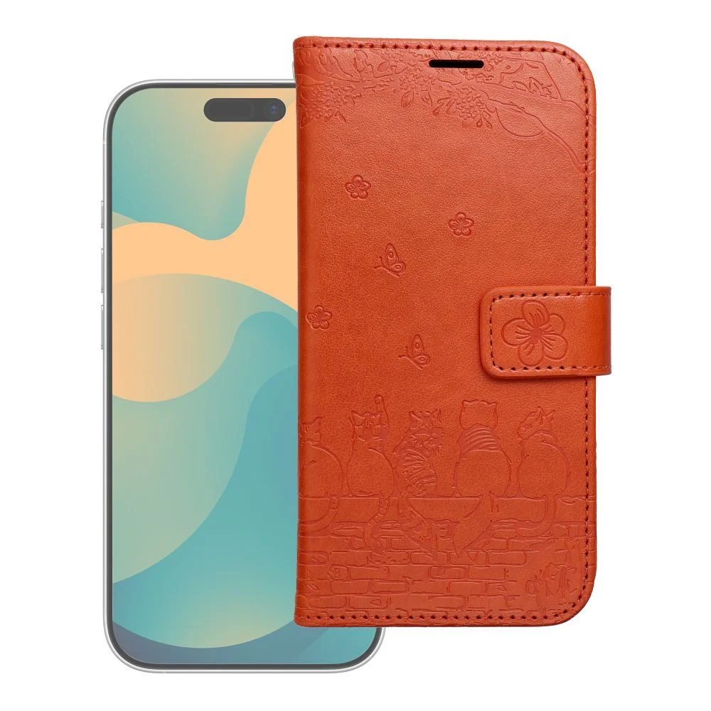Φωτογραφία προϊόντος: . MEZZO Book case for IPHONE 17 PRO cats brown